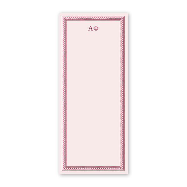 Alpha Phi Dolly Blooms Greek Skinny Notepad