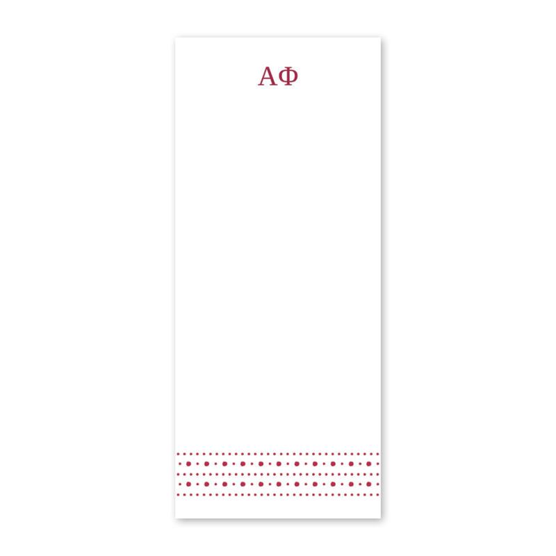 Alpha Phi Style Edit Dots Greek Skinny Notepad