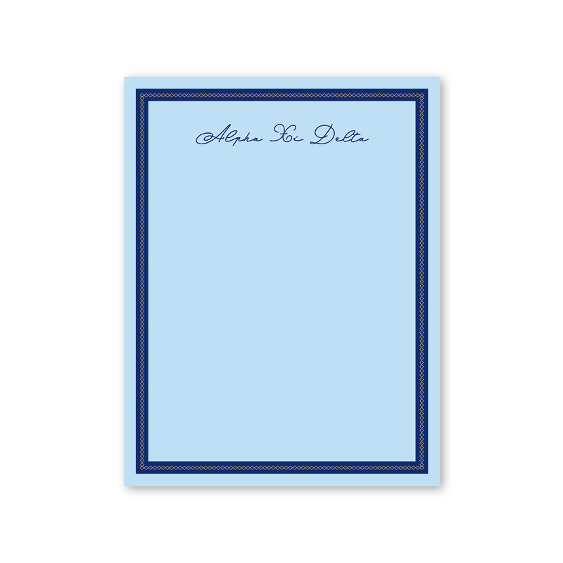 Alpha Xi Delta Signature Charming Greek Notepad
