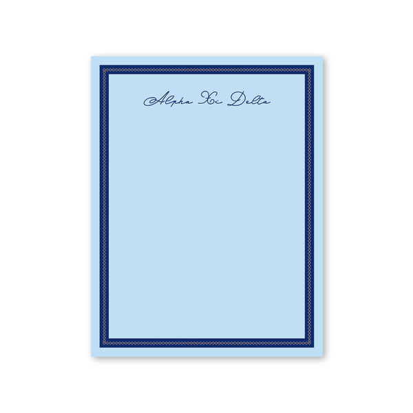 Alpha Xi Delta Signature Charming Greek Notepad