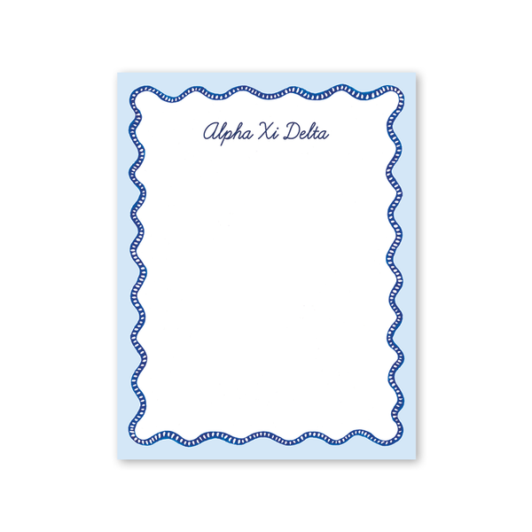 Alpha Xi Delta Flower Cart Scallop Greek Notepad