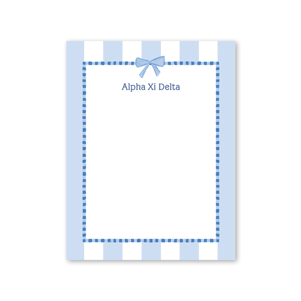 Alpha Xi Delta Presents and Bows Greek Notepad