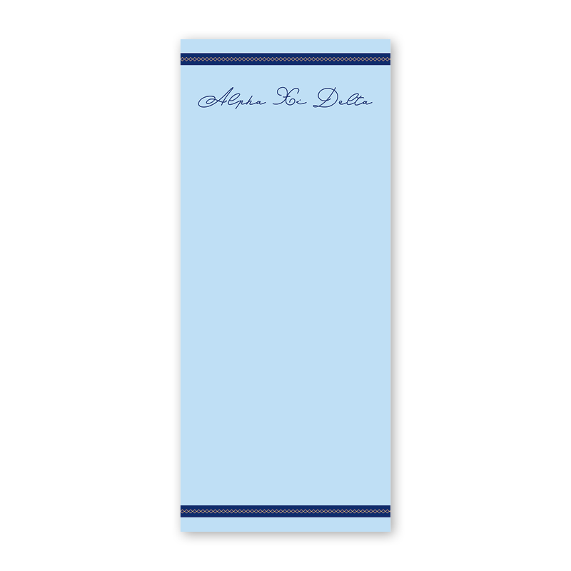 Alpha Xi Delta Signature Charming Greek Skinny Notepad