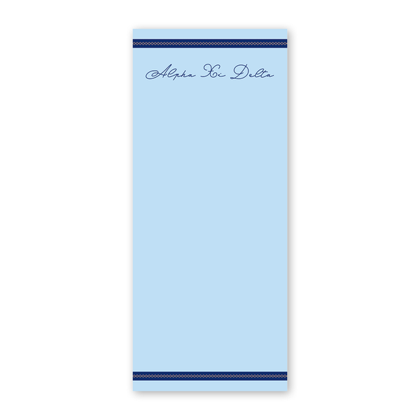 Alpha Xi Delta Signature Charming Greek Skinny Notepad