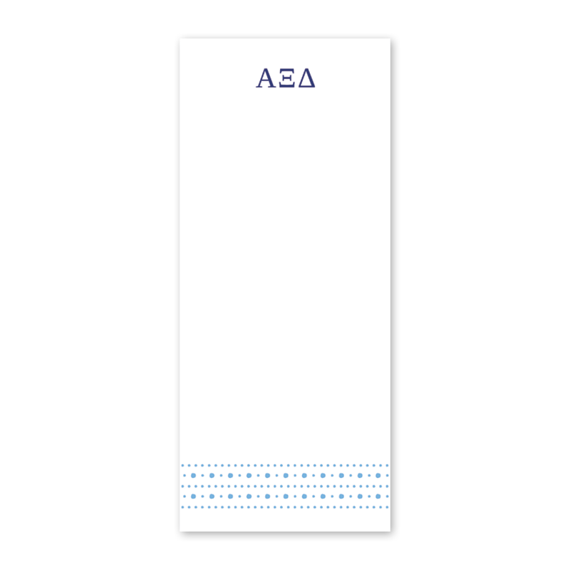 Alpha Xi Delta Style Edit Dots Greek Skinny Notepad