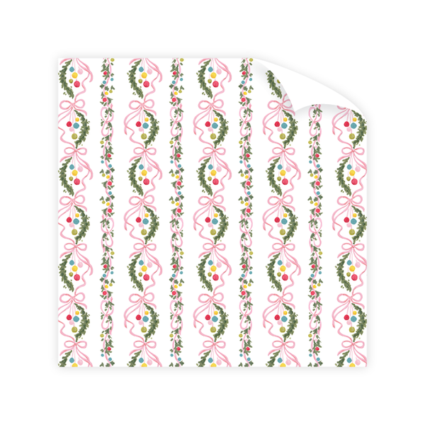 Baubles and Bows Wrapping Paper Sheet