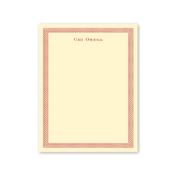 Chi Omega Dolly Blooms Greek Notepad