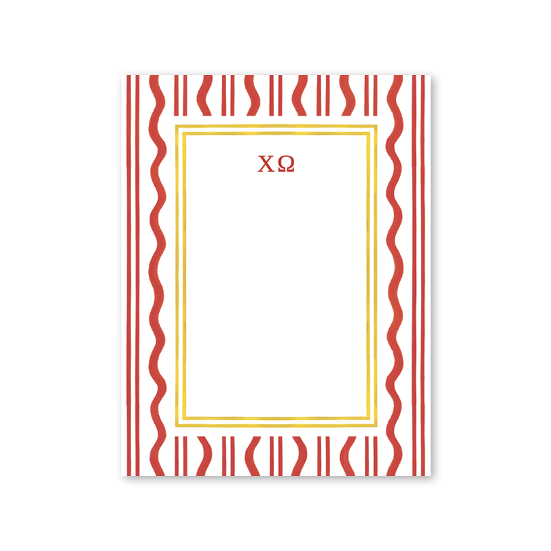 Chi Omega Toast of the West Coast Greek Notepad