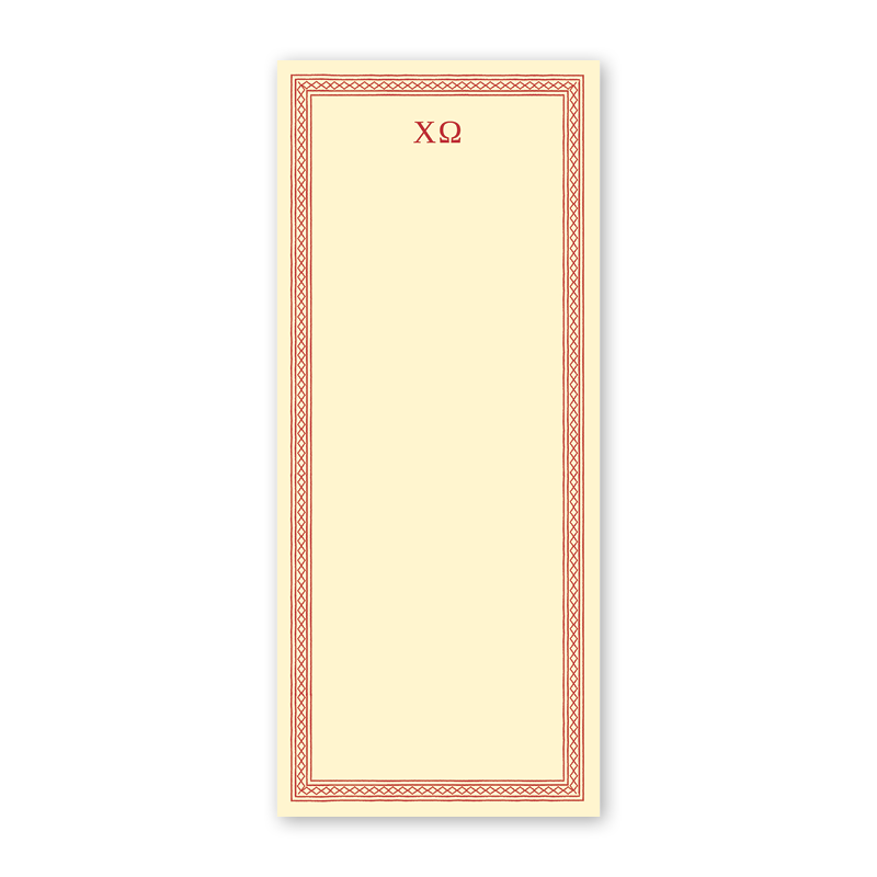 Chi Omega Dolly Blooms Greek Skinny Notepad