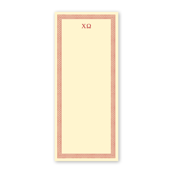 Chi Omega Dolly Blooms Greek Skinny Notepad