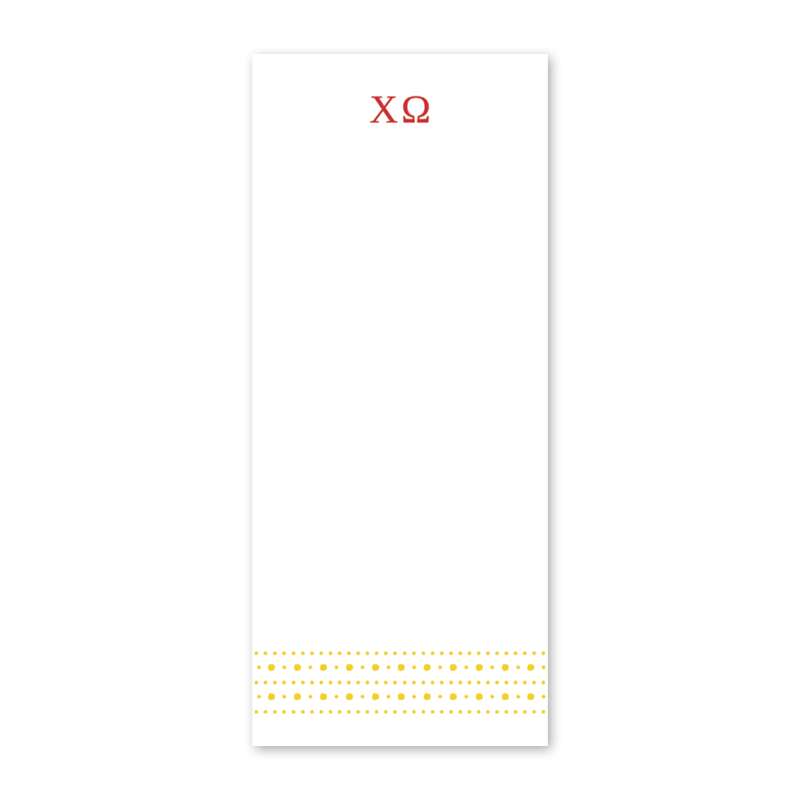 Chi Omega Style Edit Dots Greek Skinny Notepad