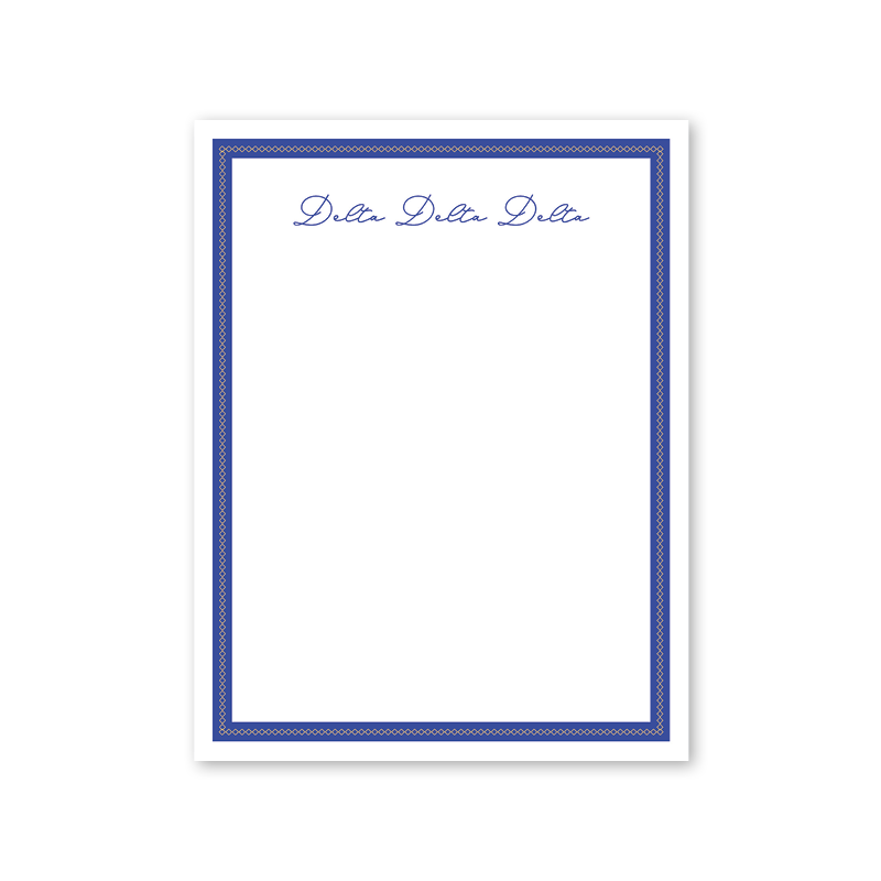 Delta Delta Delta Signature Charming Greek Notepad