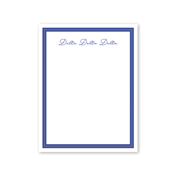 Delta Delta Delta Signature Charming Greek Notepad