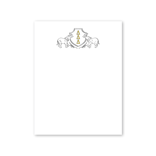 Delta Delta Delta Elephant Crest Greek Notepad