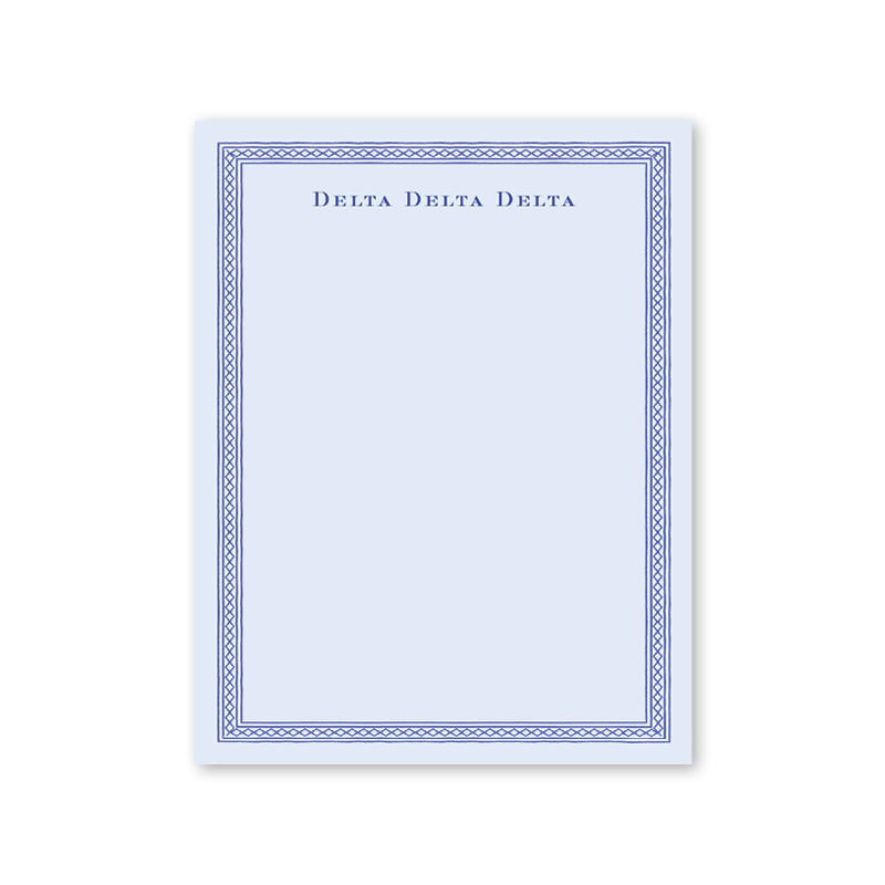 Delta Delta Delta Dolly Blooms Greek Notepad