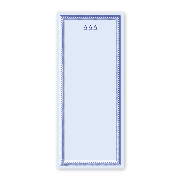 Delta Delta Delta Dolly Blooms Greek Skinny Notepad