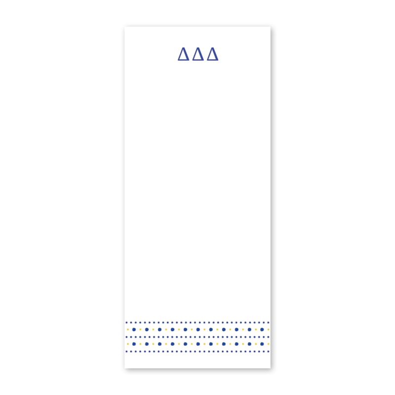 Delta Delta Delta Style Edit Dots Greek Skinny Notepad