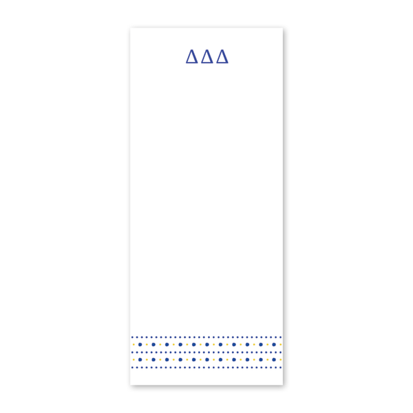 Delta Delta Delta Style Edit Dots Greek Skinny Notepad