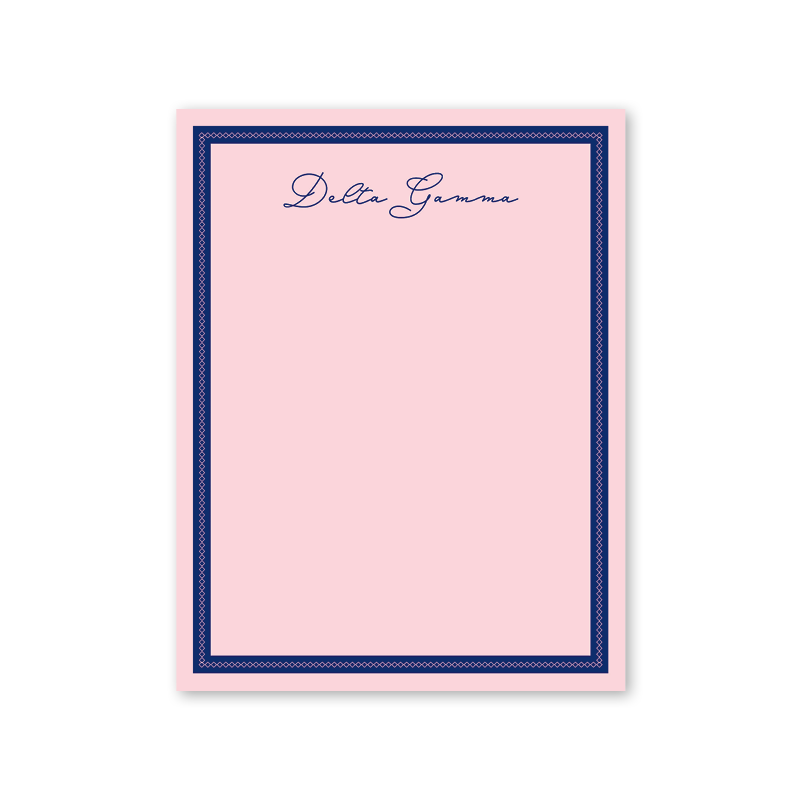 Delta Gamma Signature Charming Greek Notepad