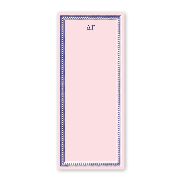 Delta Gamma Dolly Blooms Greek Skinny Notepad