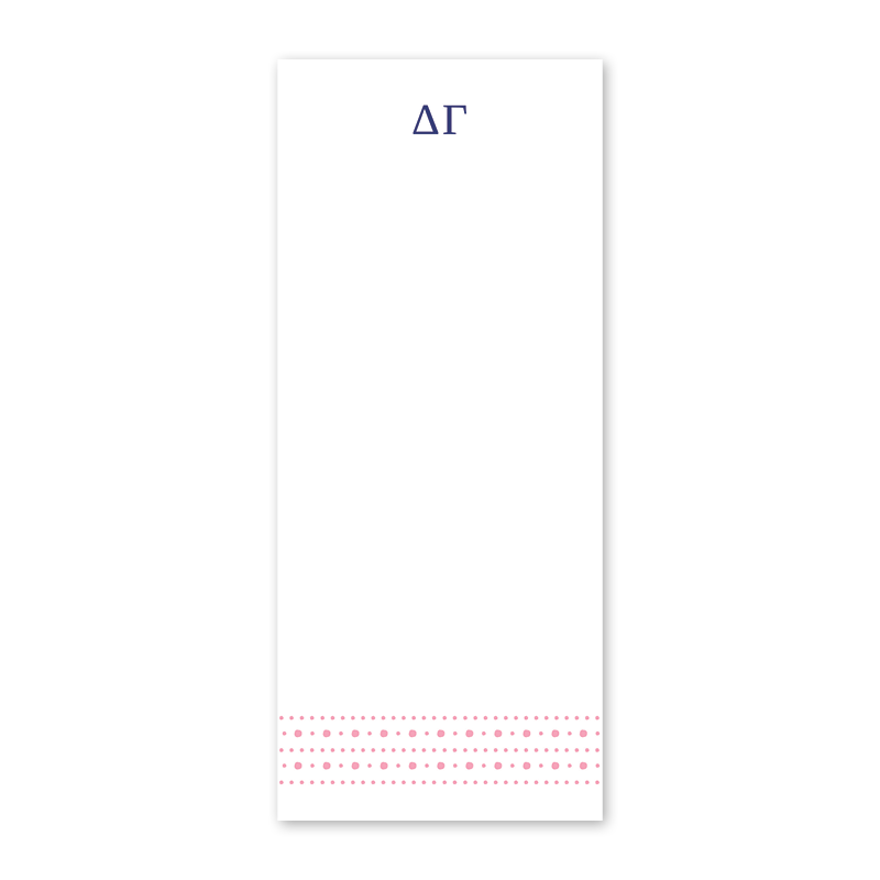 Delta Gamma Style Edit Dots Greek Skinny Notepad