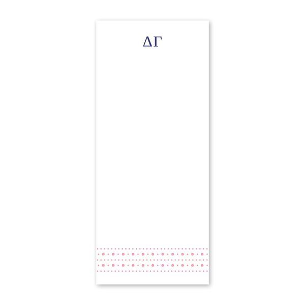 Delta Gamma Style Edit Dots Greek Skinny Notepad