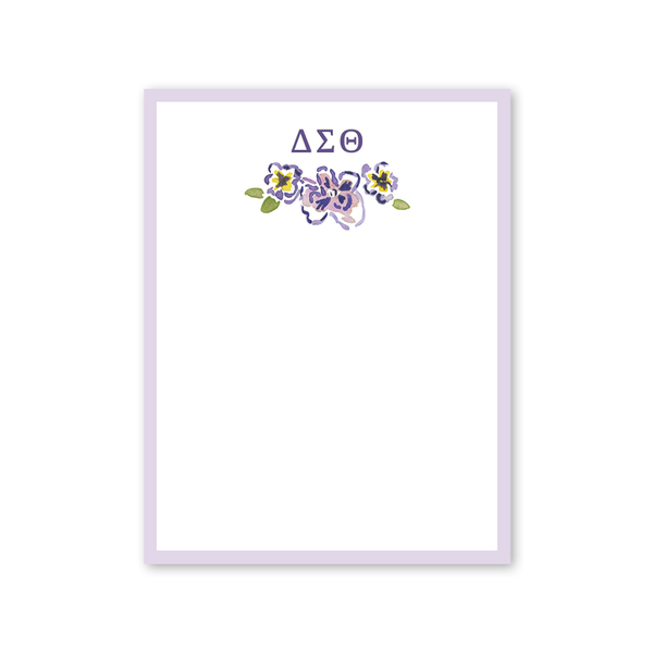 Delta Sigma Tau African Violet Notepad