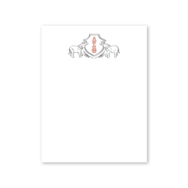 Delta Sigma Theta Elephant Crest Greek Notepad