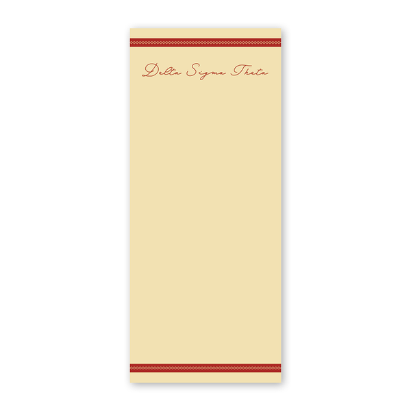 Delta Sigma Theta Signature Charming Greek Skinny Notepad