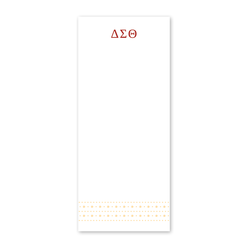 Delta Sigma Theta Style Edit Dots Greek Skinny Notepad
