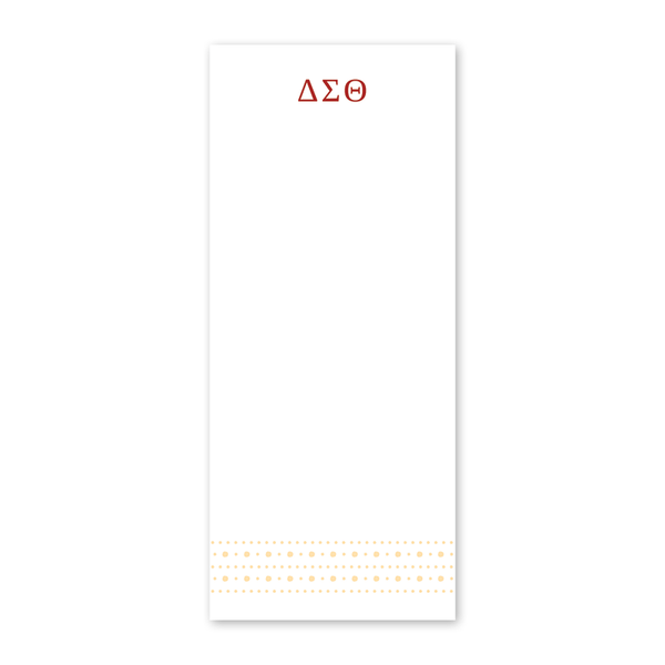 Delta Sigma Theta Style Edit Dots Greek Skinny Notepad