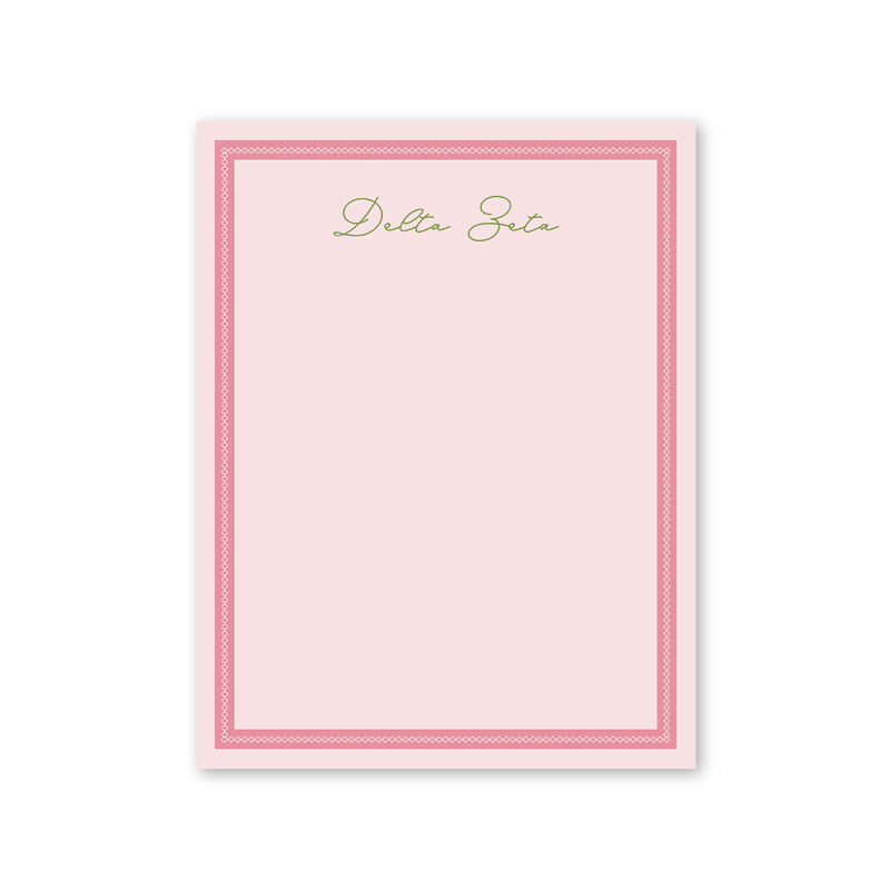 Delta Zeta Signature Charming Greek Notepad
