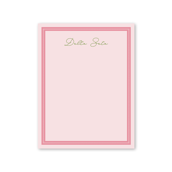 Delta Zeta Signature Charming Greek Notepad