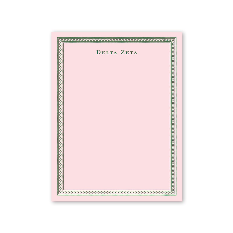 Delta Zeta Dolly Blooms Greek Notepad