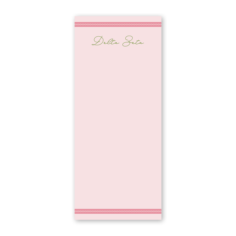 Delta Zeta Signature Charming Greek Skinny Notepad