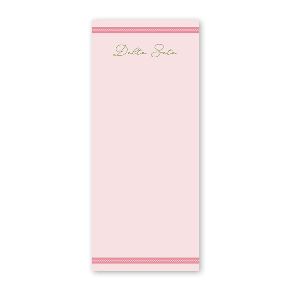 Delta Zeta Signature Charming Greek Skinny Notepad
