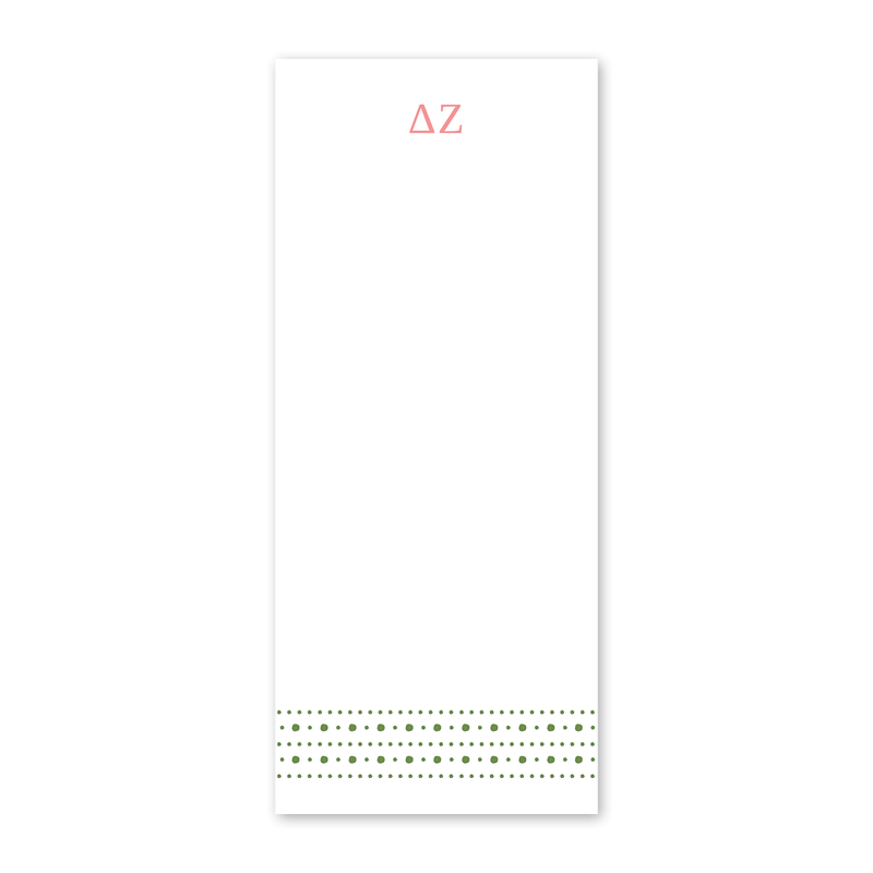 Delta Zeta Style Edit Dots Greek Skinny Notepad