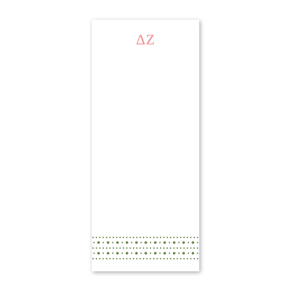 Delta Zeta Style Edit Dots Greek Skinny Notepad