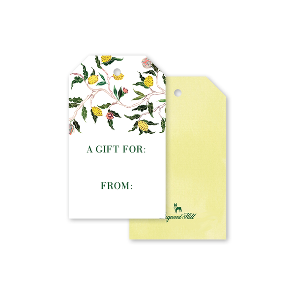 Brocade Botanical Branches Gift Tags