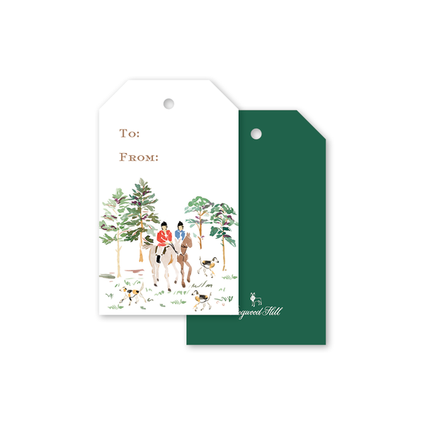 Equestrian Toile Gift Tags