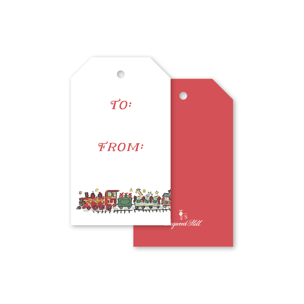 Christmas Trains Gift Tags