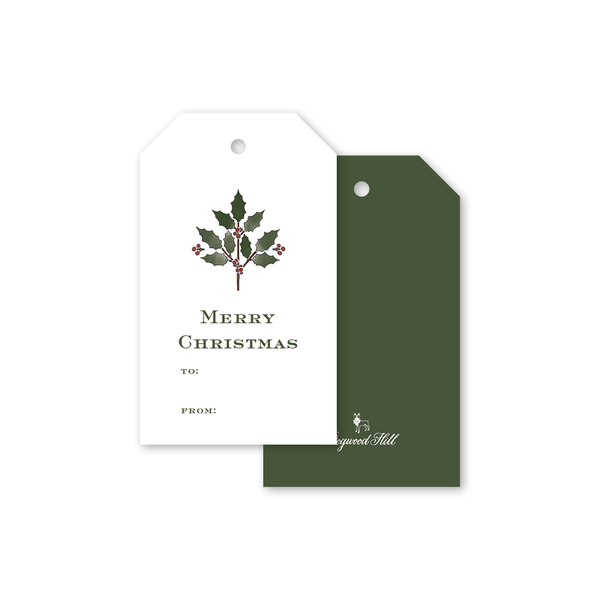 Holly Stencil Gift Tags