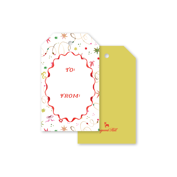 Merry Ribbons Scallop Gift Tags