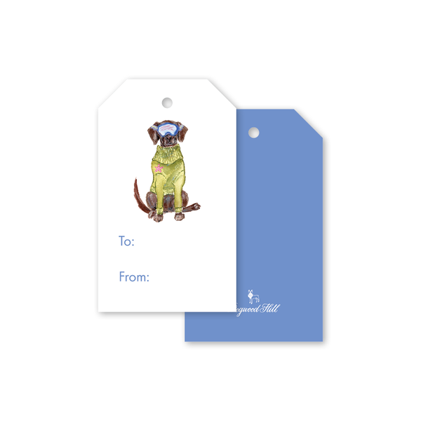 Ski Dogs Gift Tags