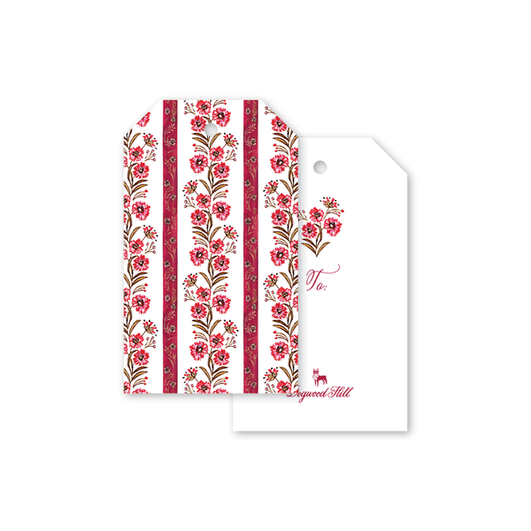 Ruby Vine Blooms Gift Tags