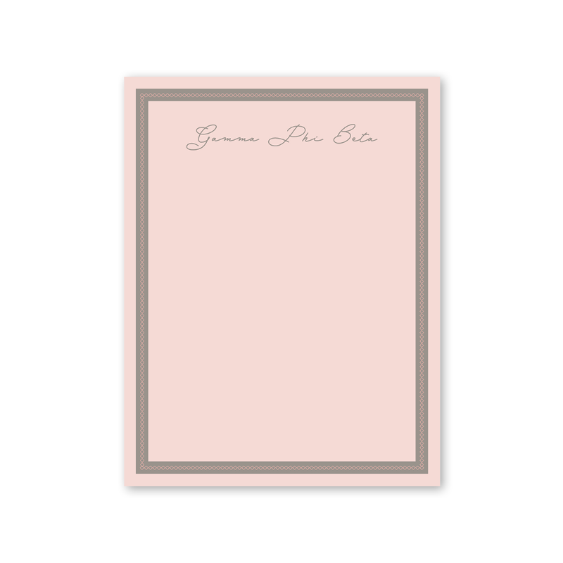 Gamma Phi Beta Signature Charming Greek Notepad