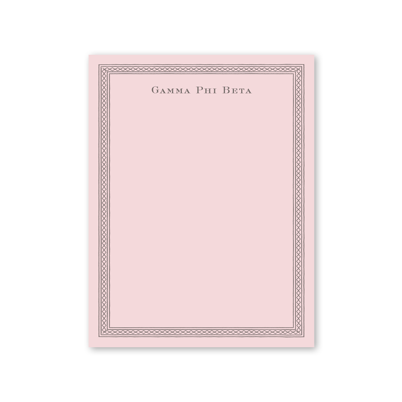 Gamma Phi Beta Dolly Blooms Greek Notepad