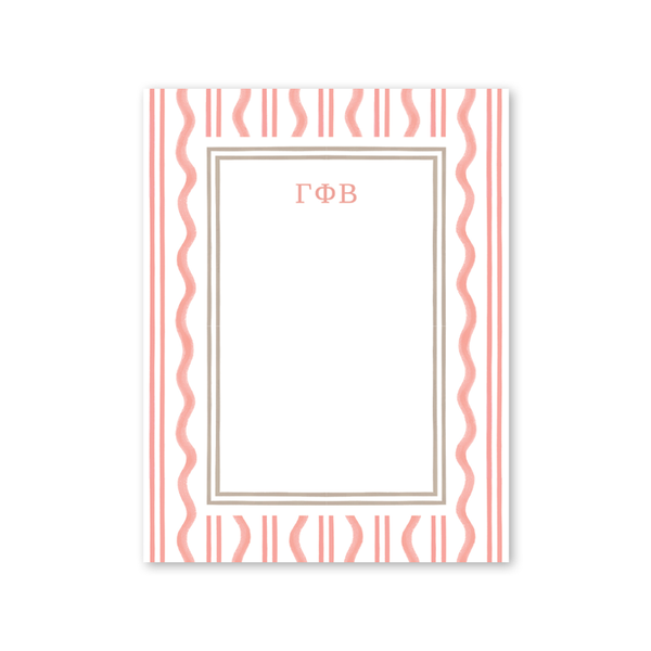 Gamma Phi Beta Toast of the West Coast Greek Notepad