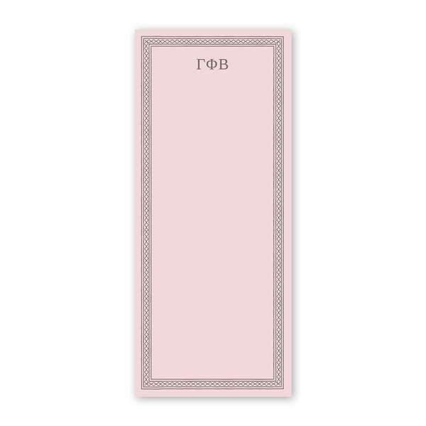 Gamma Phi Beta Dolly Blooms Greek Skinny Notepad