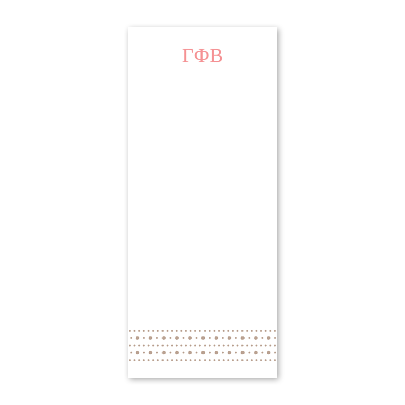 Gamma Phi Beta Style Edit Dots Greek Skinny Notepad